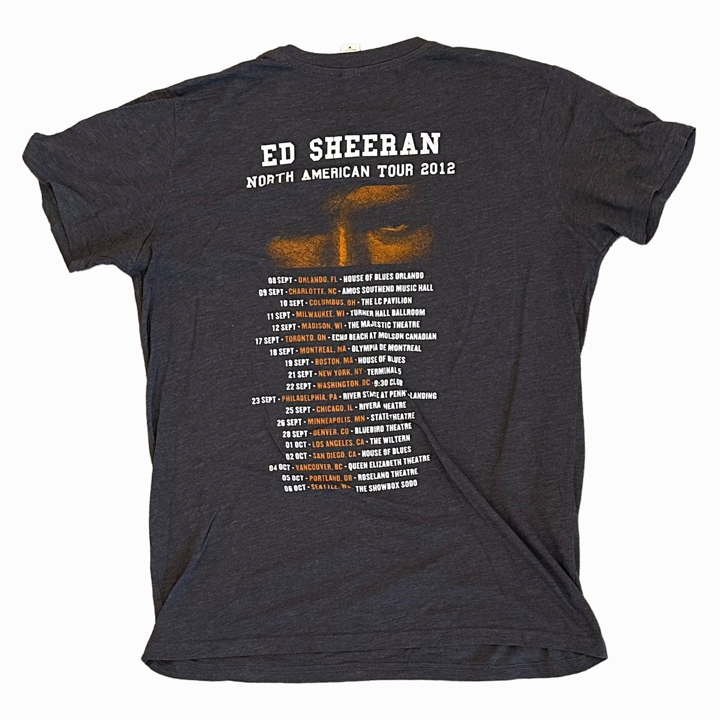 ED SHEERAN WORLD TOUR 2012 (DARK GREY)